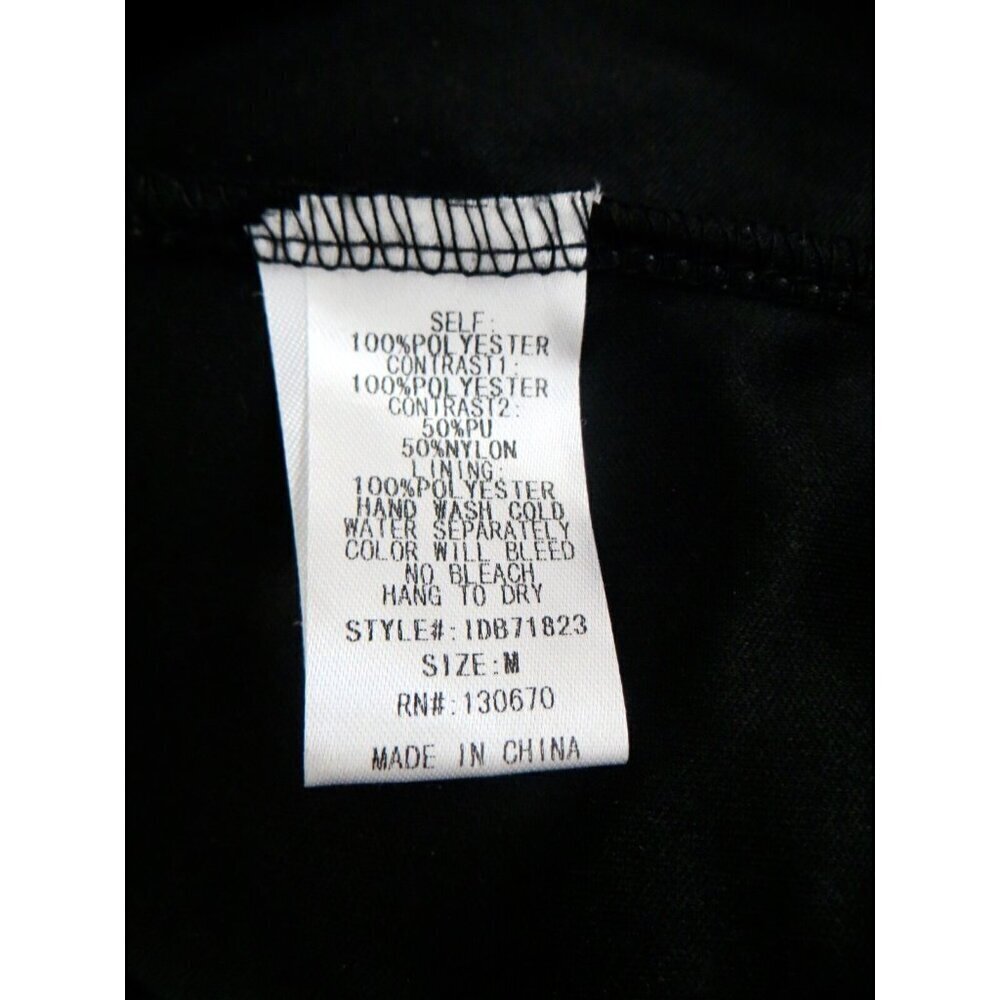 INA Hi Low Hem Cut Out Detail Maxi Dress Faux leather with Lace Black SZ M - Picture 15 of 15